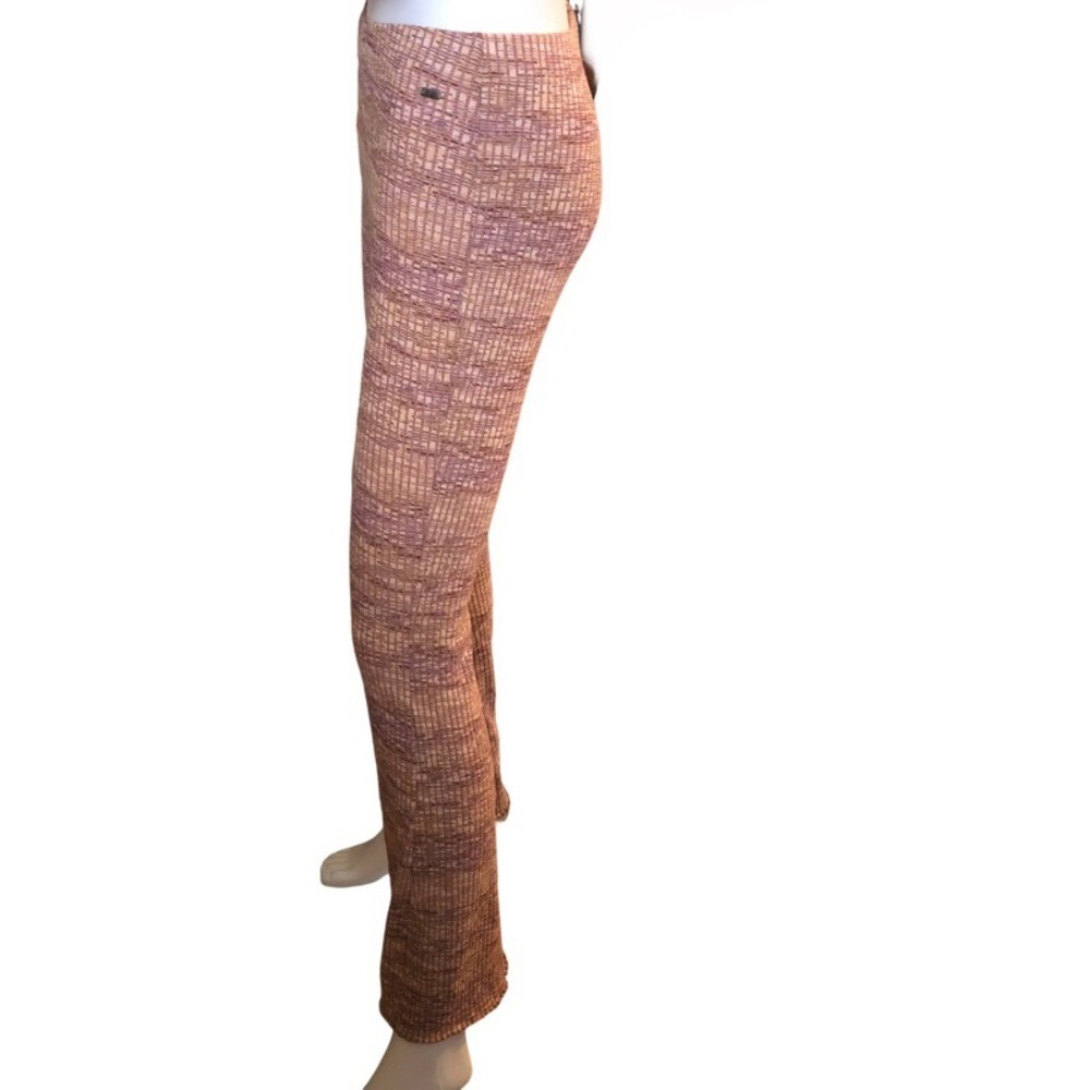 PULL AND BEAR Teen Large‎ Wide Flare Bell Botttom Ribbed Pants Multicolor Retro - Picture 8 of 10